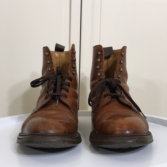 Crockett & Jones Men's Coniston Pebbled Full Grain Leather Boots Size 8 - Picture 6 of 13